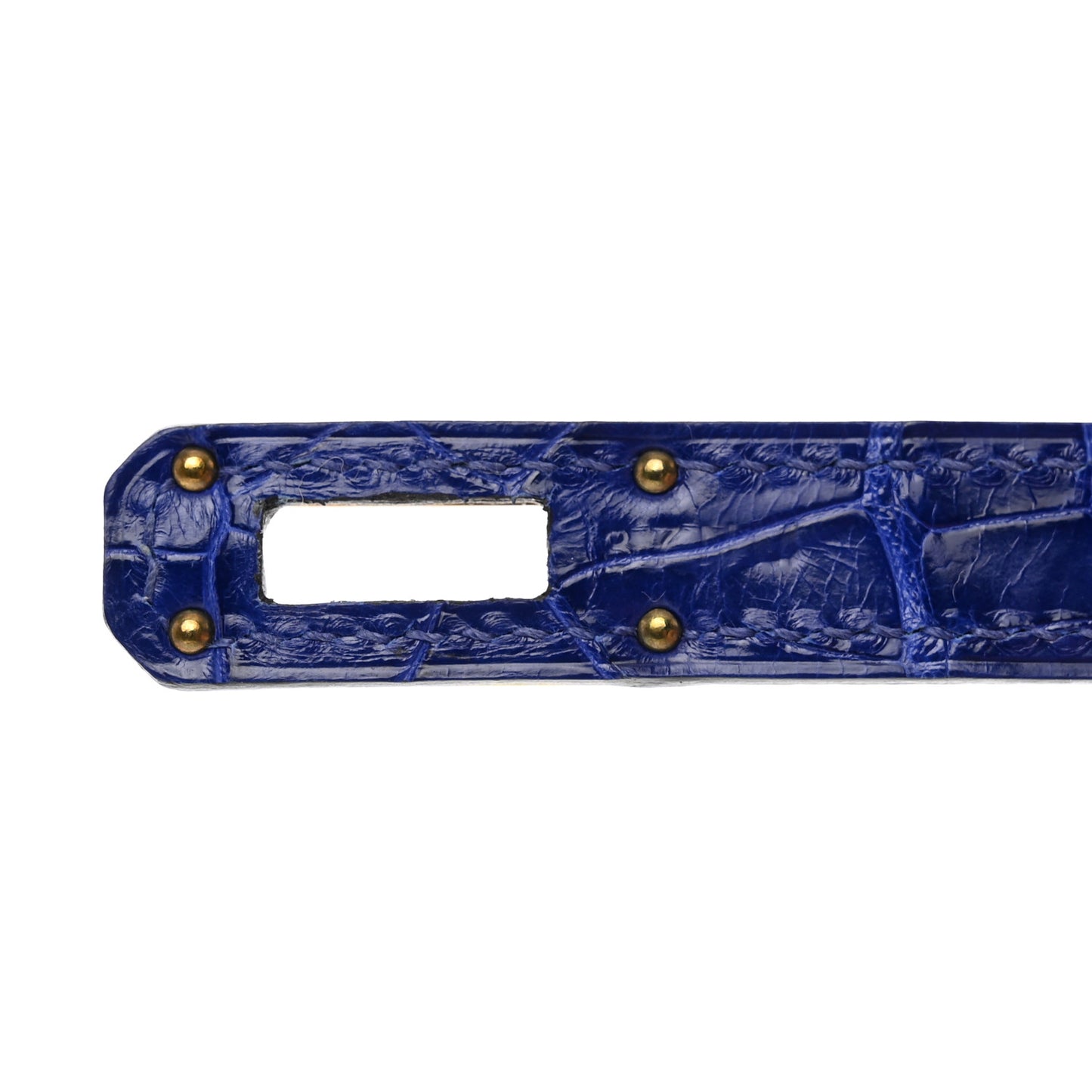 Shiny Alligator Kelly Longue Wallet Bleu Electrique