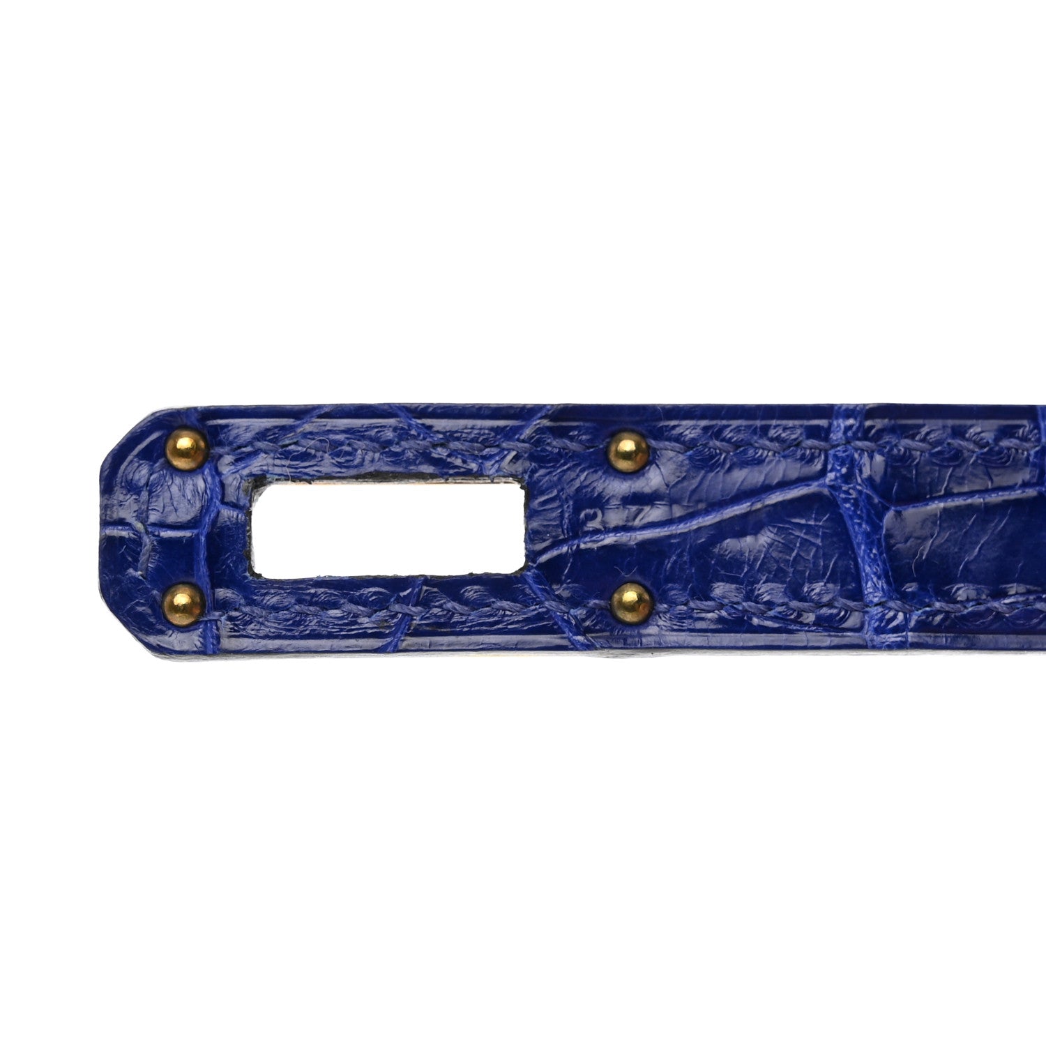 Hermes Shiny Alligator Kelly Longue Wallet Bleu Electrique 9 of 13