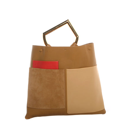Celine Smooth Calfskin Geometrical Tote Nutmeg 1 of 20
