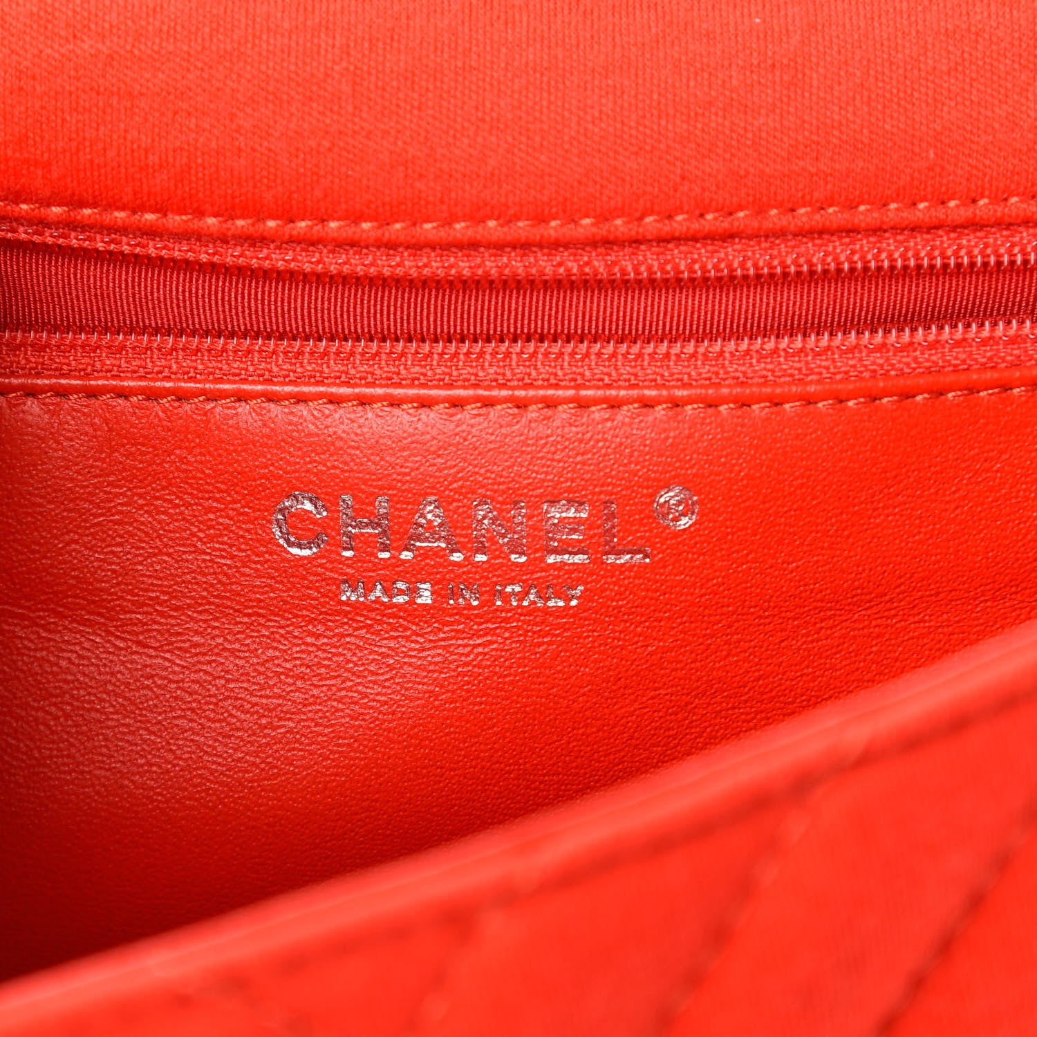 Chanel Jersey Chevron Quilted Medium Single Flap Red 8 of 10