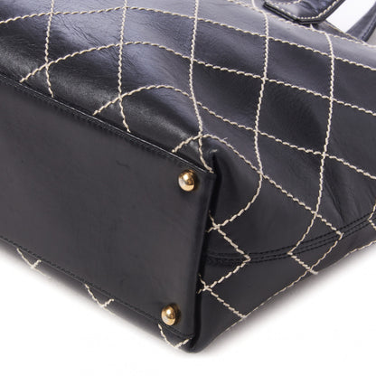 Chanel Calfskin Wild Stitch Large Tote Black 4 of 9