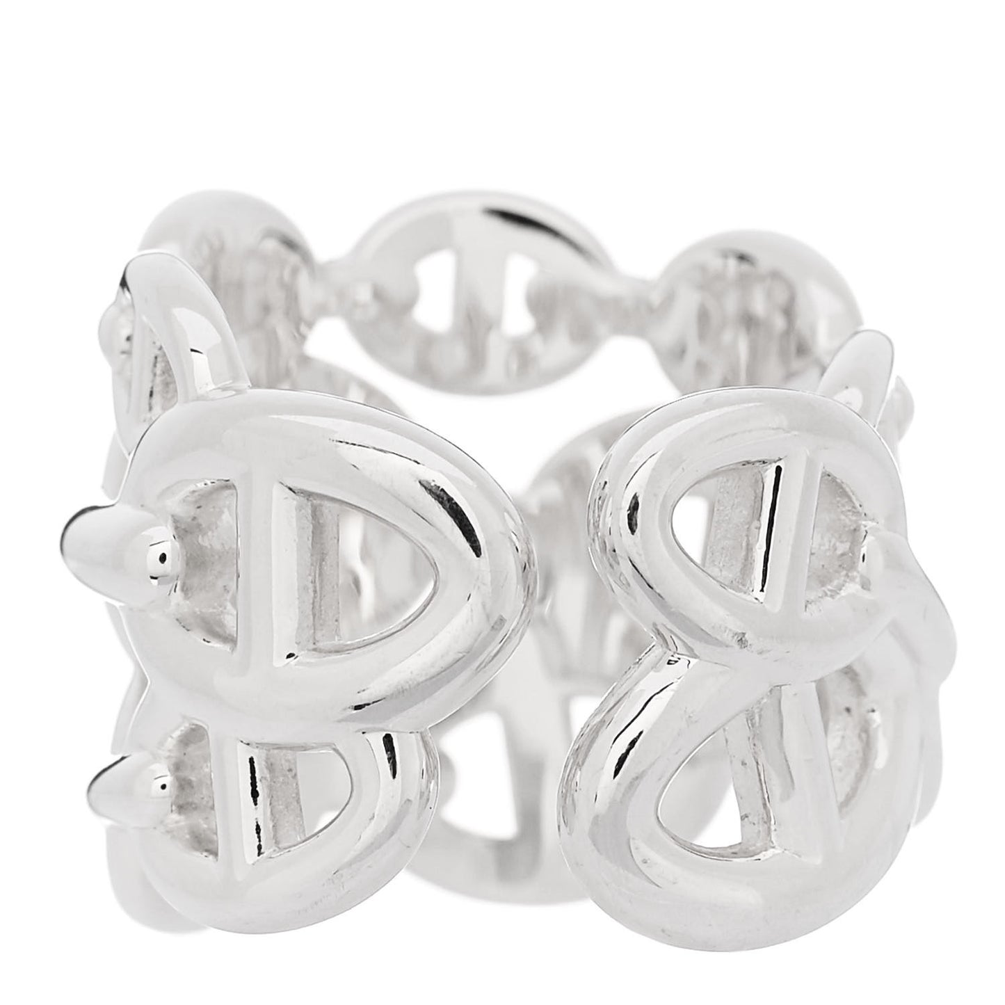 Sterling Silver GM Chaine d'Ancre Enchainee Band Ring 53 6.25