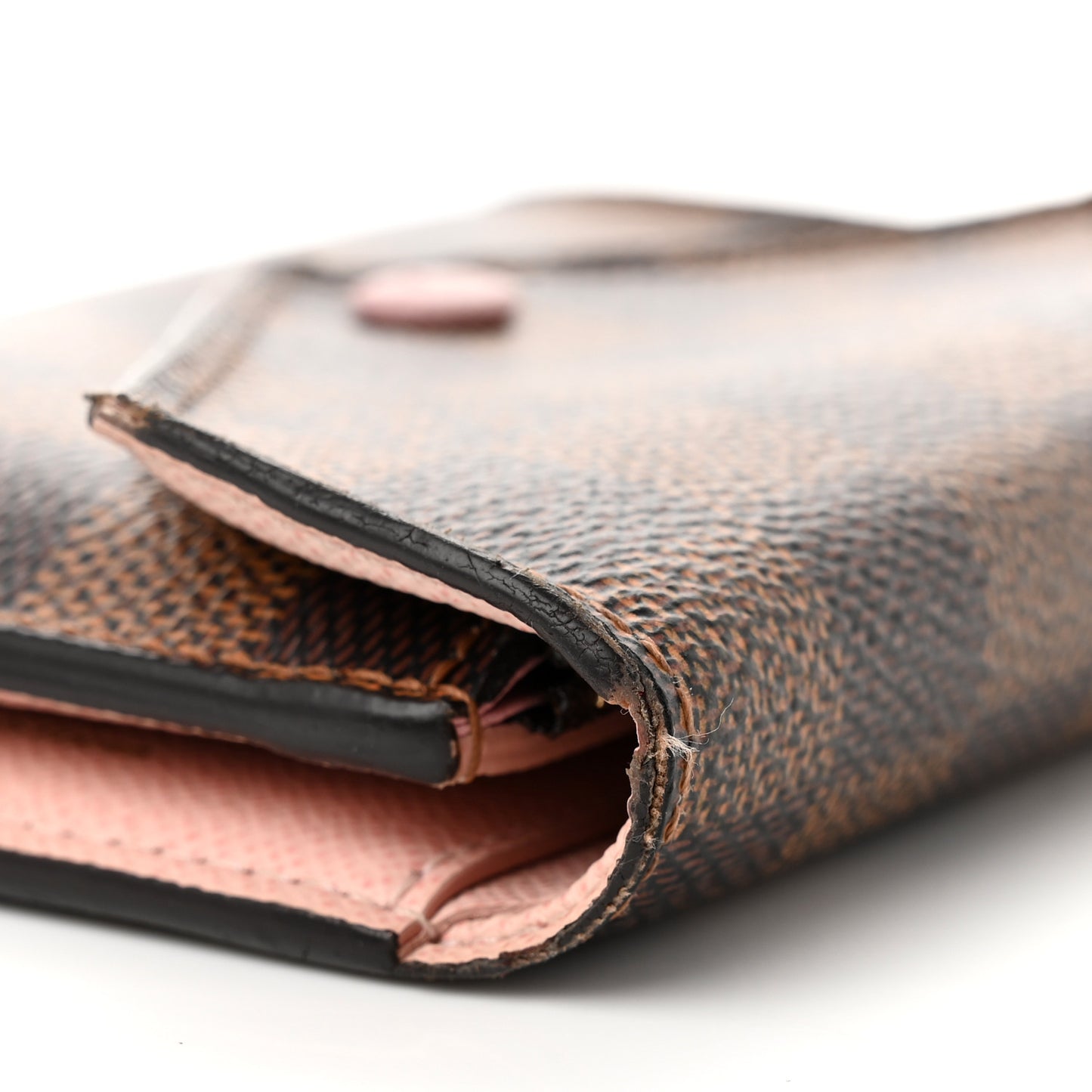 Damier Ebene Victorine Wallet Rose Ballerine