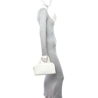 Chanel Caviar Quilted Small Bowler White 3 of 14