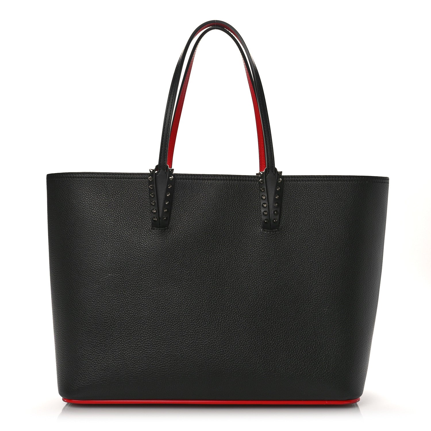 Christian Louboutin Calfskin Spikes East West Cabata Tote Black 3 of 9