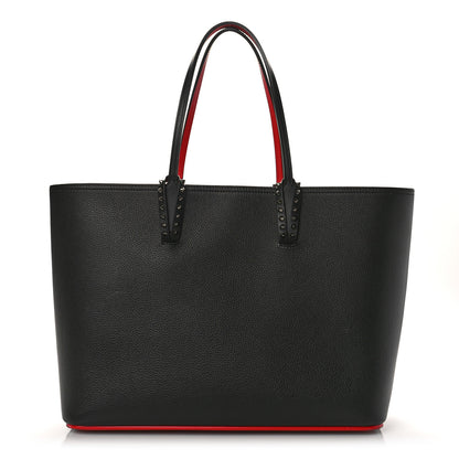 Christian Louboutin Calfskin Spikes East West Cabata Tote Black 3 of 9