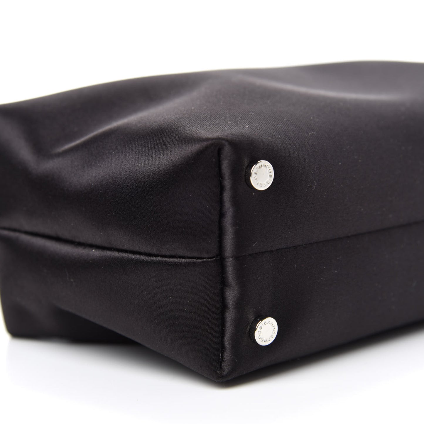 Satin Crystal Heiress Pouch Black