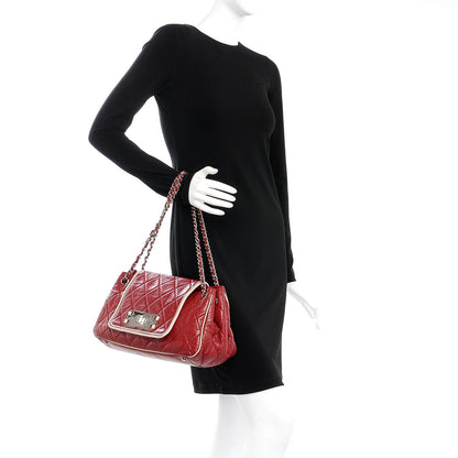 Chanel Lambskin Quilted East West Accordion Flap Light Bordeaux 3 of 11