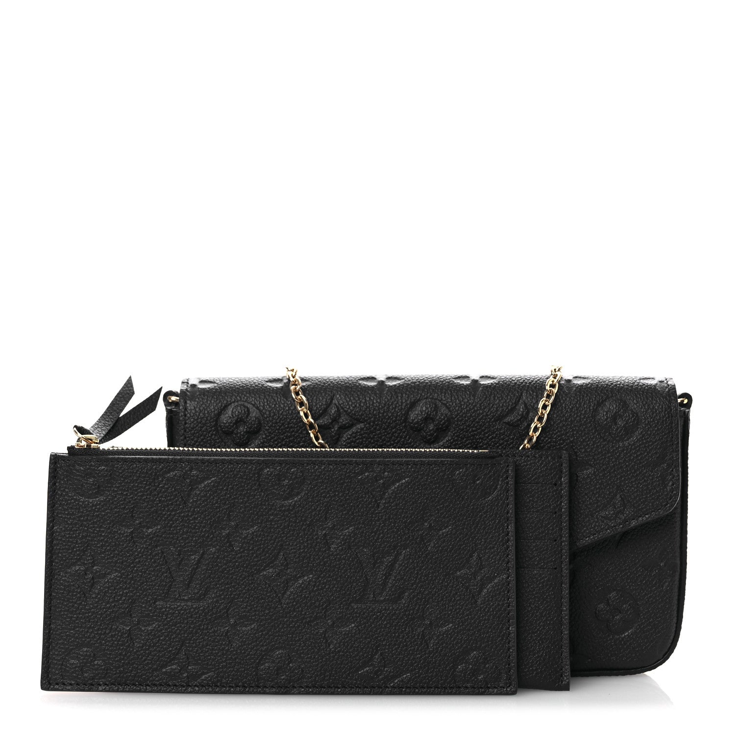 Louis Vuitton Empreinte Pochette Felicie Chain Wallet Navy 3 of 11