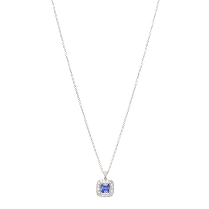 Tiffany Platinum Diamond Tanzanite Legacy Pendant Necklace 1 of 6