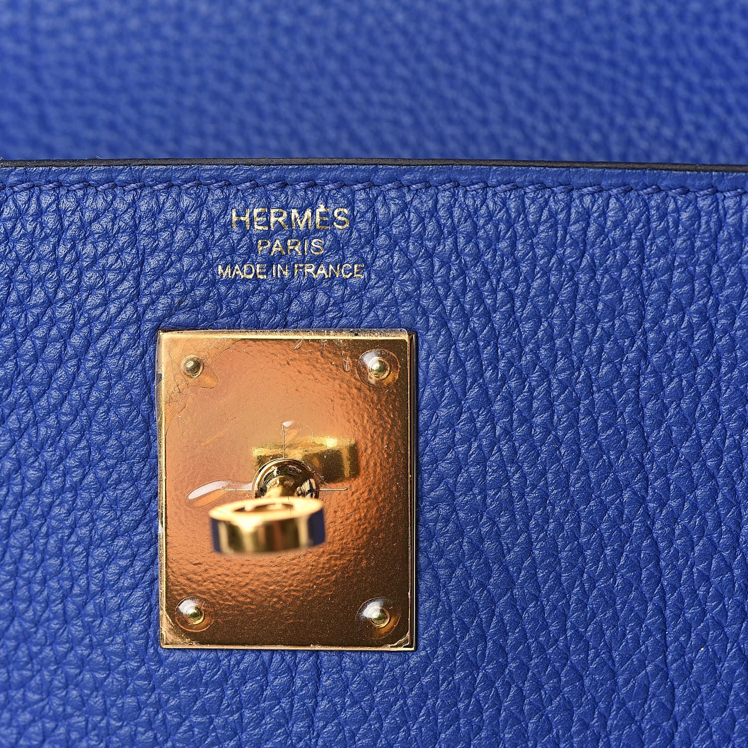 Hermes Togo Kelly Retourne 28 Bleu Electrique 8 of 37