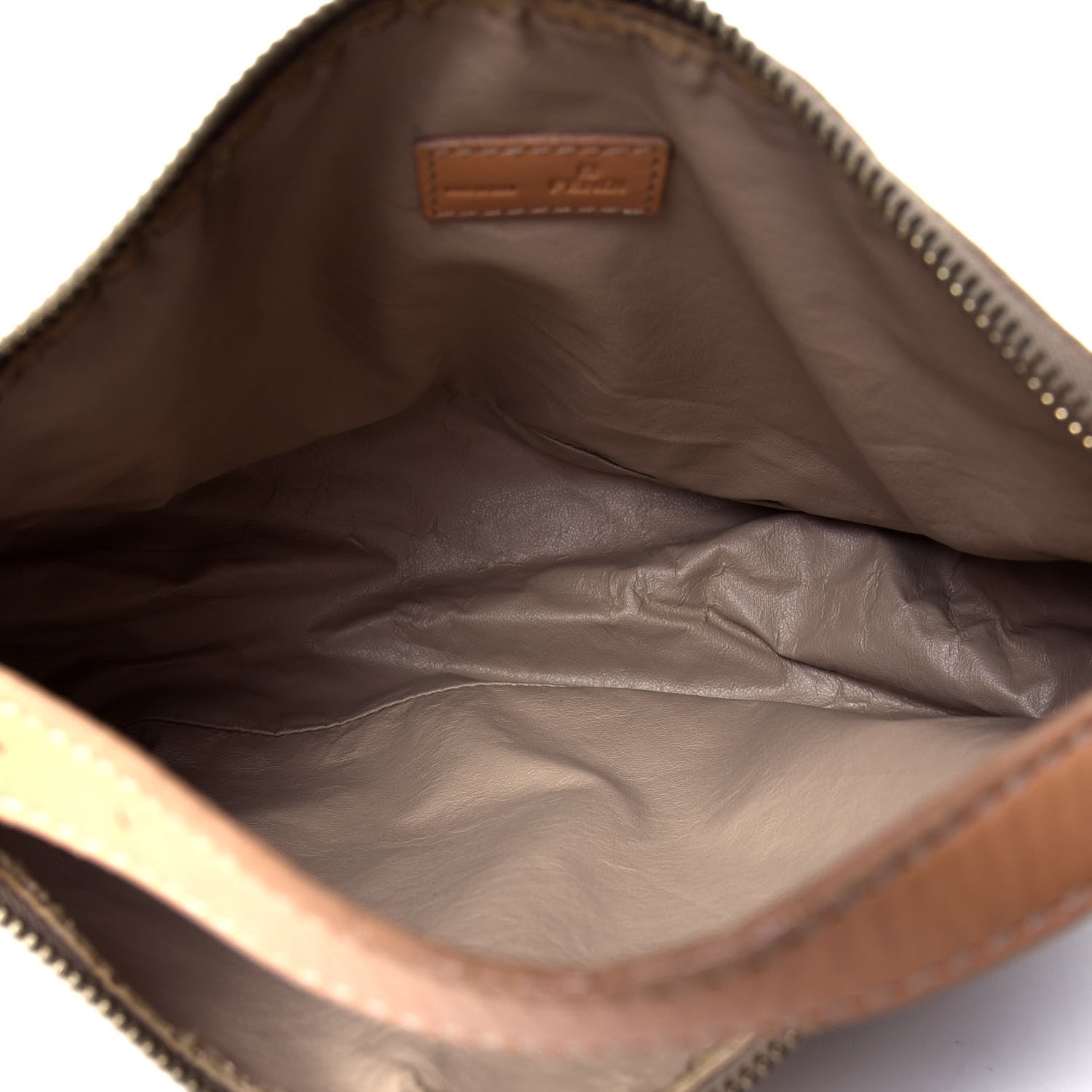 Fendi Zucchino Mini Pochette Beige 4 of 4