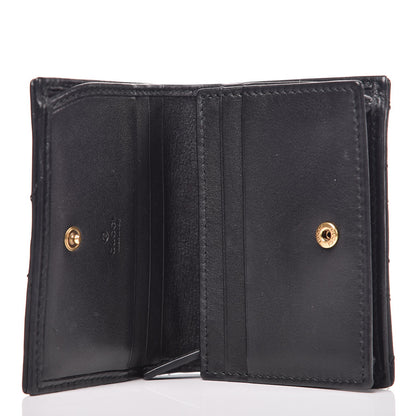 Gucci Calfskin Matelasse GG Marmont Card Case Wallet Black 5 of 10
