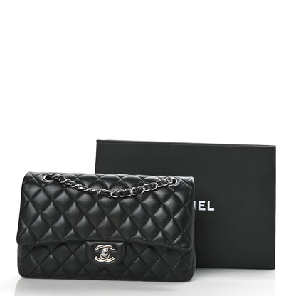 Chanel Lambskin Quilted Medium Double Flap Black 10 of 10