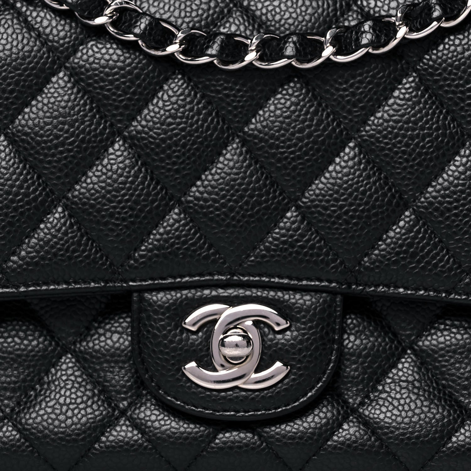 Chanel Caviar Quilted Medium Double Flap Black 8 of 13