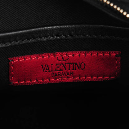 Valentino Garavani Vitello Mini Rockstud Double Handle Tote Black 6 of 7