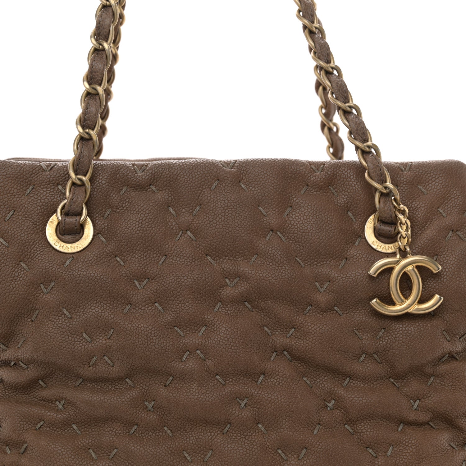 Chanel Caviar Wild Stitch Tote Brown 8 of 10