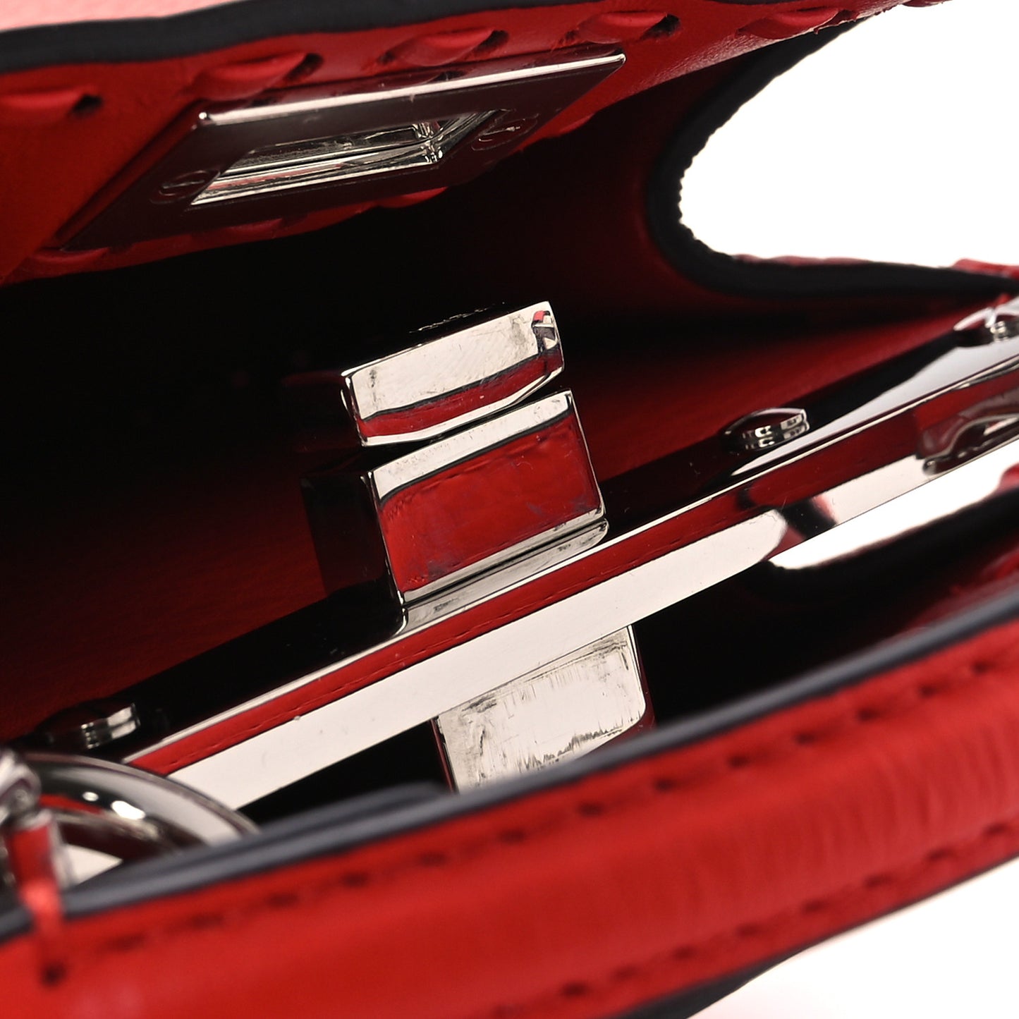 Cuoio Romano Selleria Petite Peekaboo I SEE U Iconic Satchel Papavero