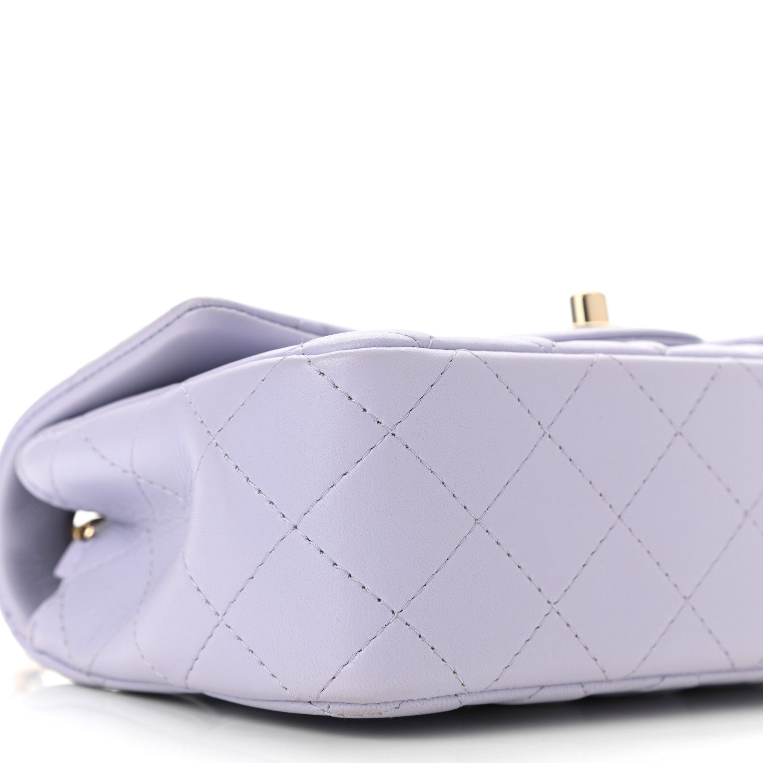 Chanel Lambskin Quilted Mini Rectangular Flap Light Purple 8 of 10