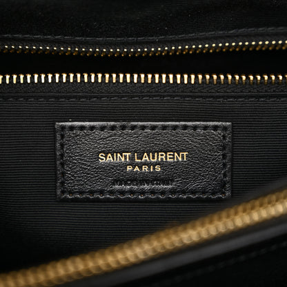 Saint Laurent Calfskin Y Quilted Monogram Large Loulou Chain Satchel Black 6 of 11