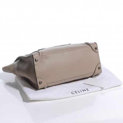 Celine Drummed Leather Shoulder Luggage Dune 4 of 9