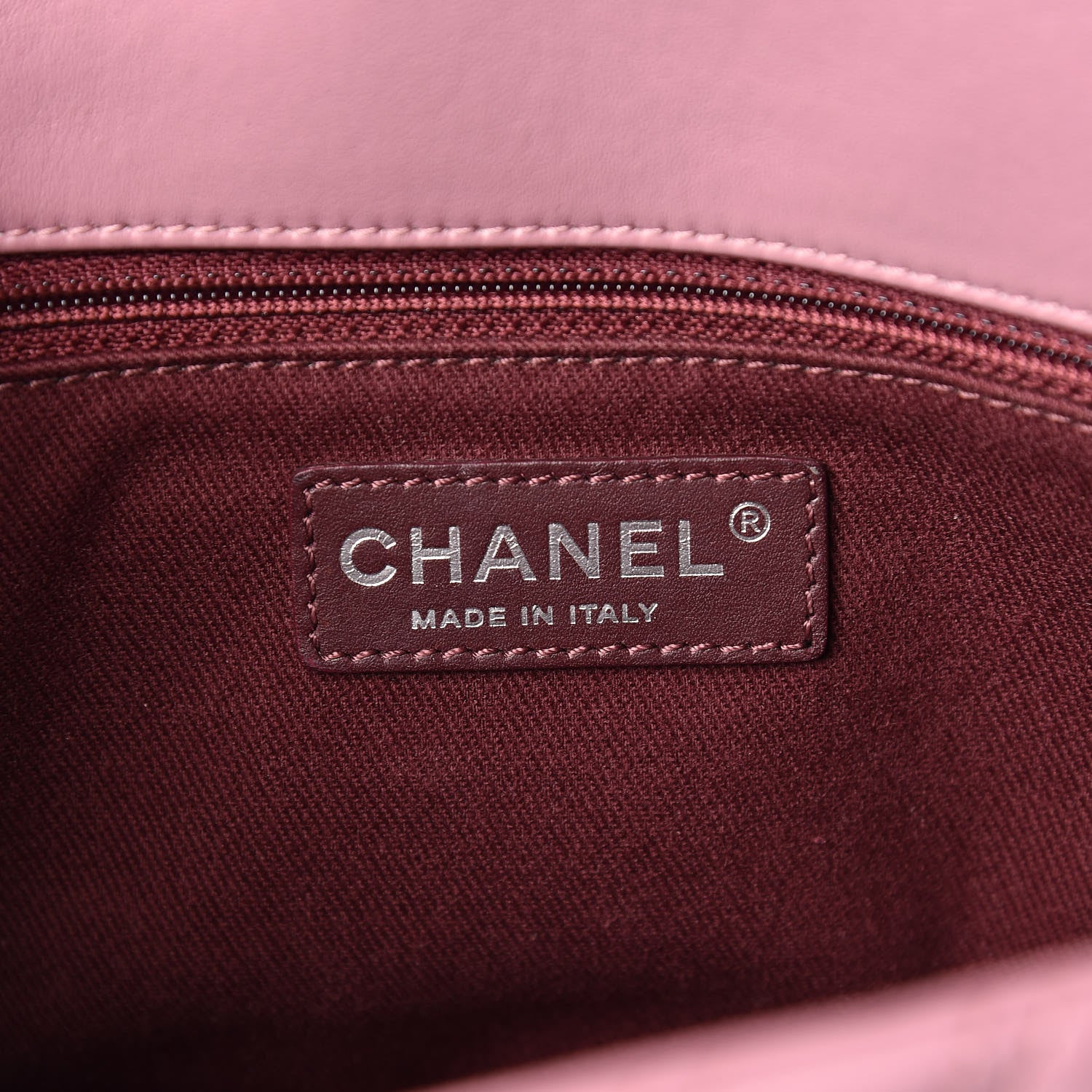 Chanel Lambskin Chevron Double Stitch Medium Single Flap Pink 8 of 14