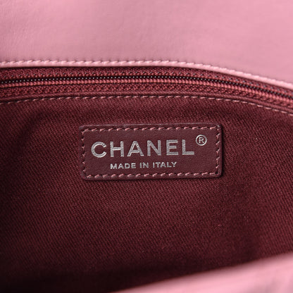 Chanel Lambskin Chevron Double Stitch Medium Single Flap Pink 8 of 14