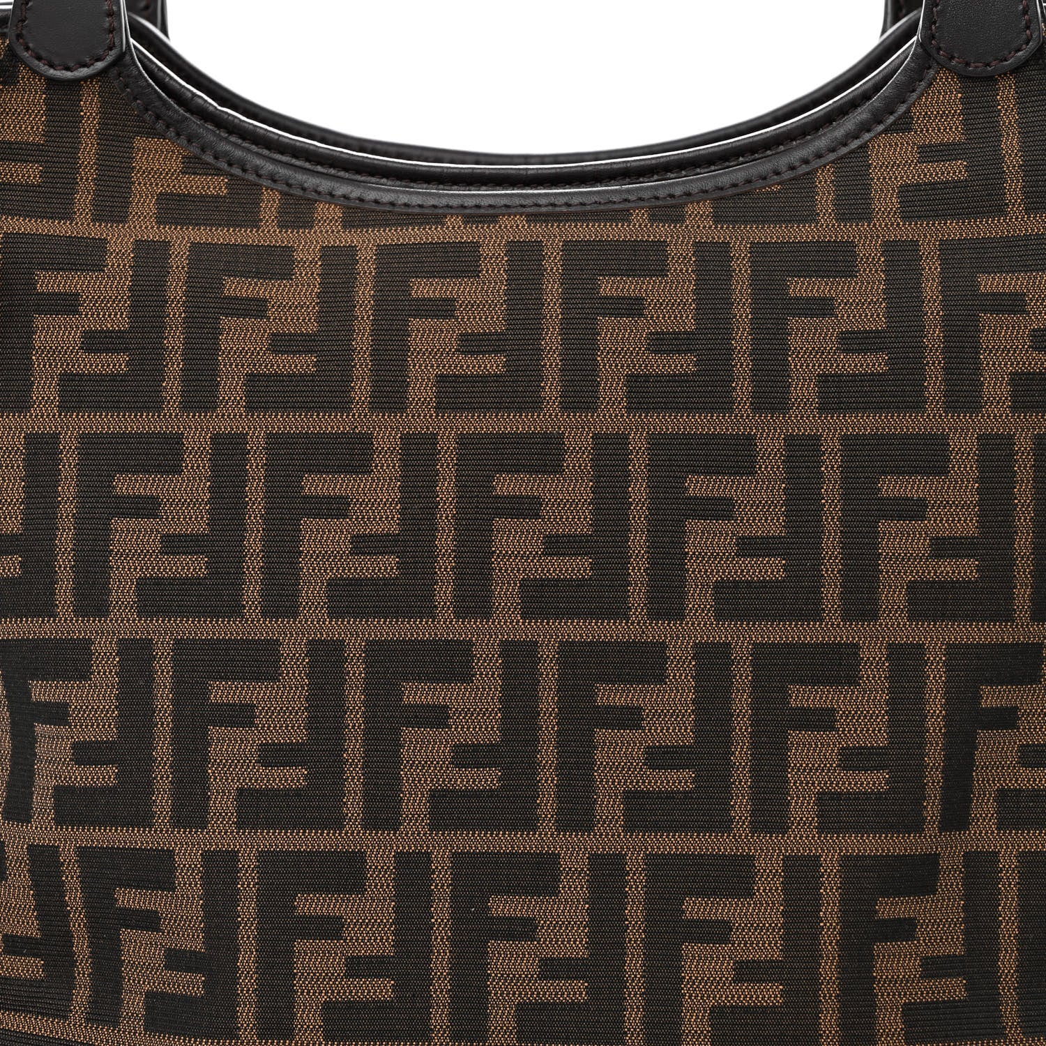 Fendi Zucca Small Chef Shopping Tote Tobacco Moro 8 of 12