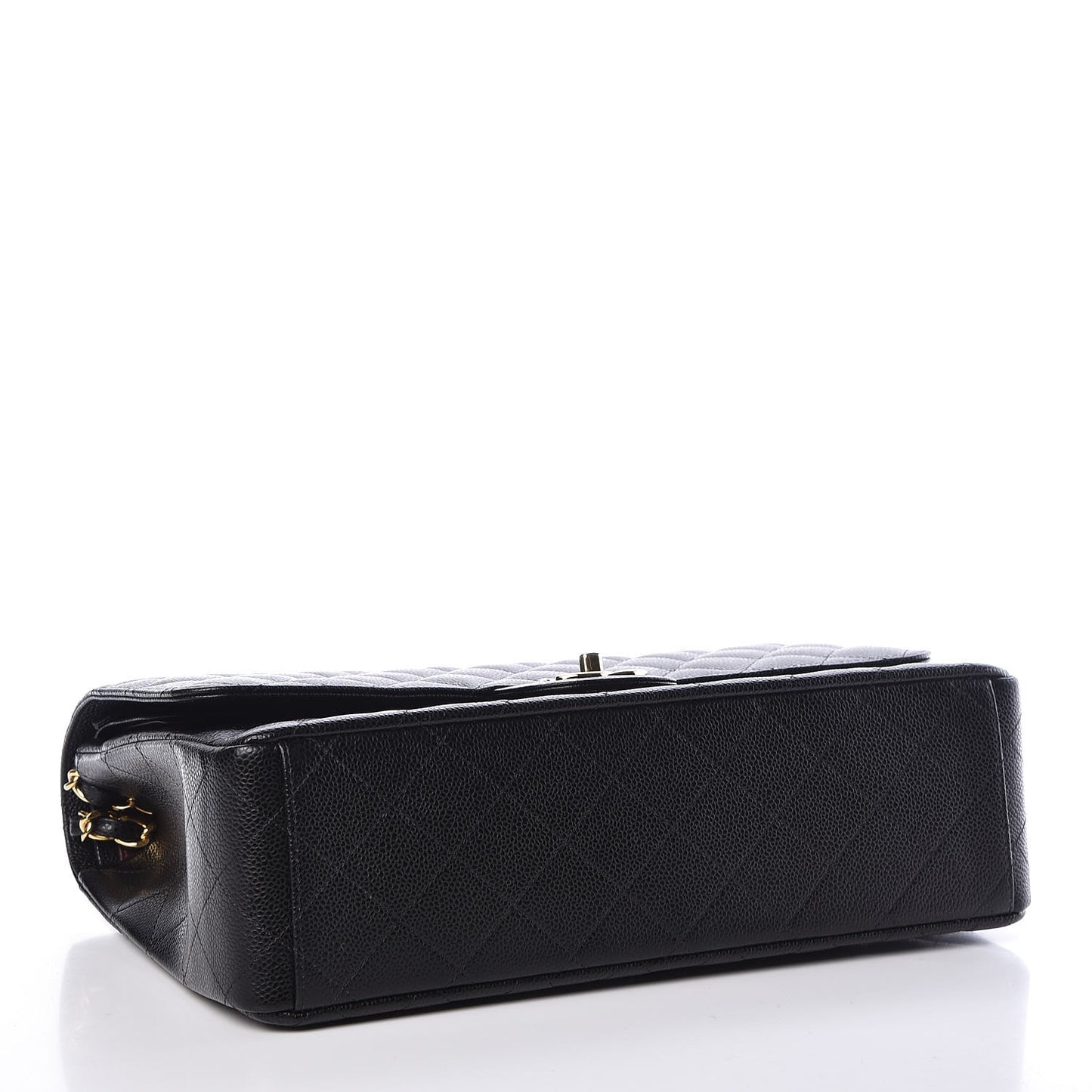 Caviar Quilted Maxi Double Flap Black
