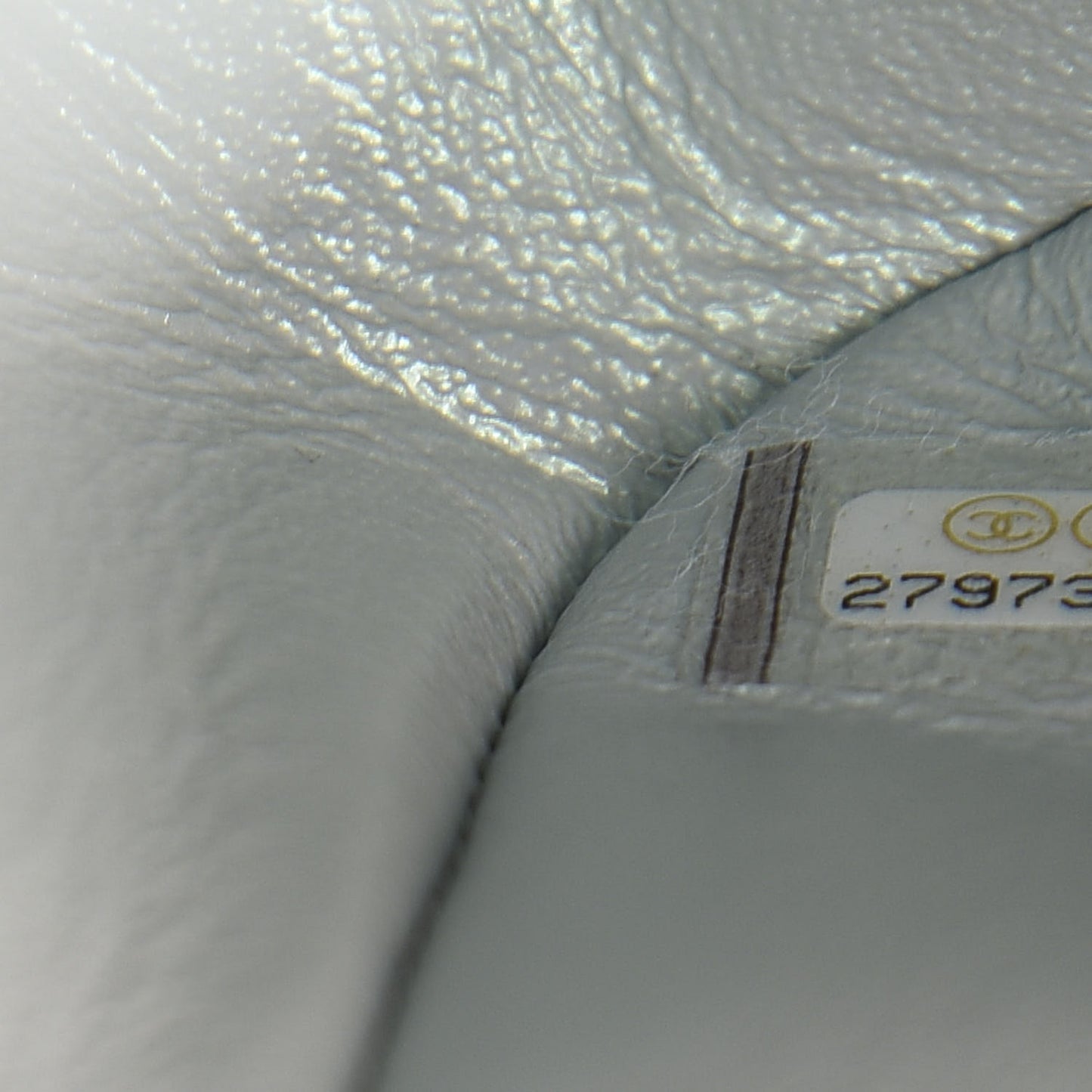 Iridescent Lambskin Quilted Medium Double Flap Light Blue