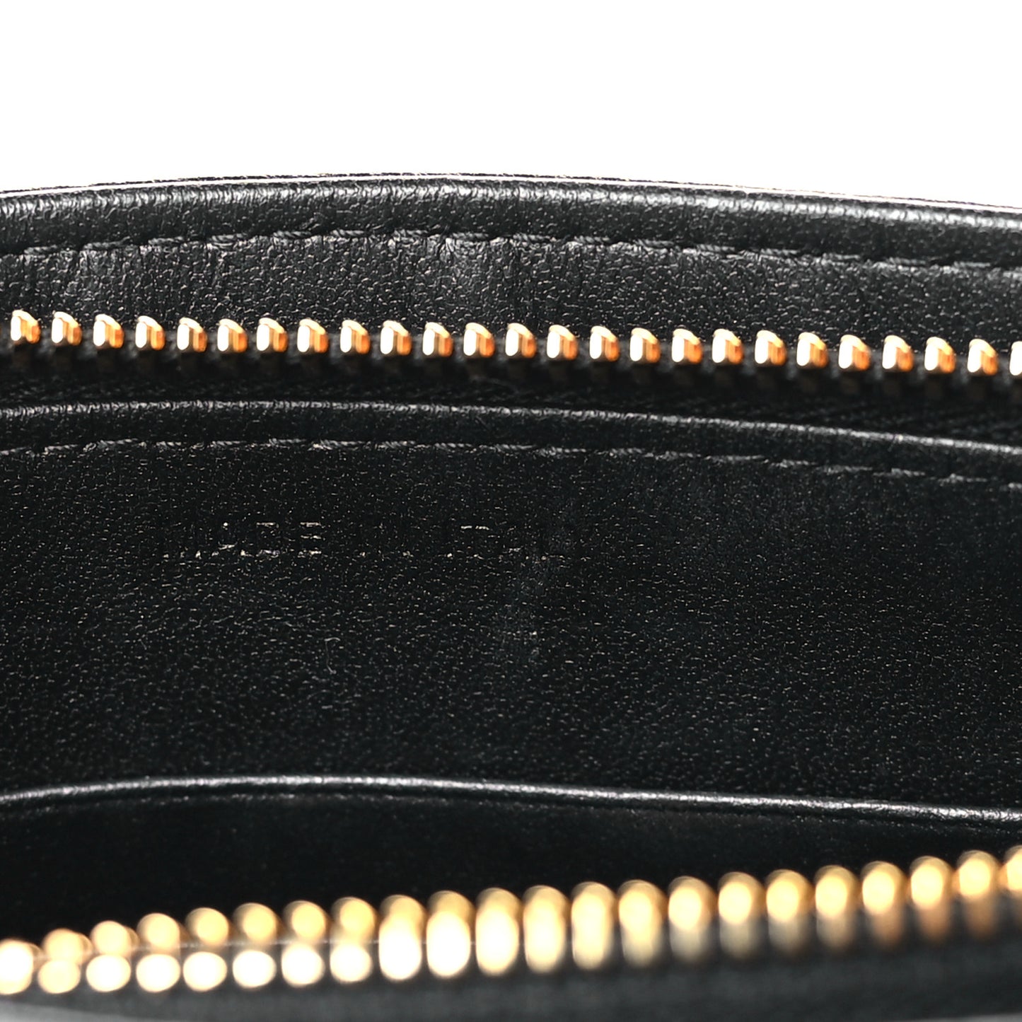 Calfskin Cannage Caro Zipped Pouch With Chain Black