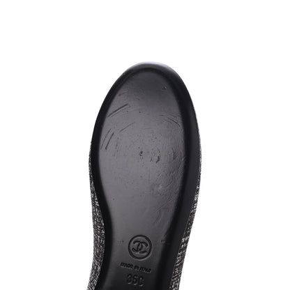 Chanel Fantasy Tweed CC Mocassin Loafers 35 Silver 10 of 13