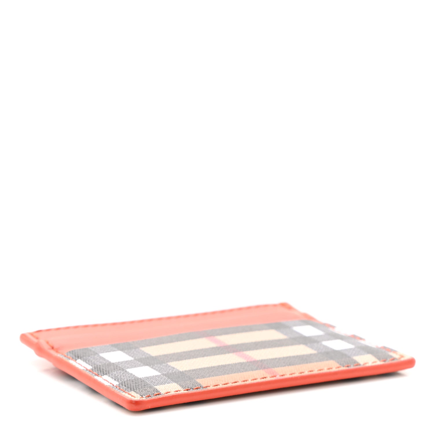 Burberry Vintage Check Calfskin Card Case Orange 4 of 7