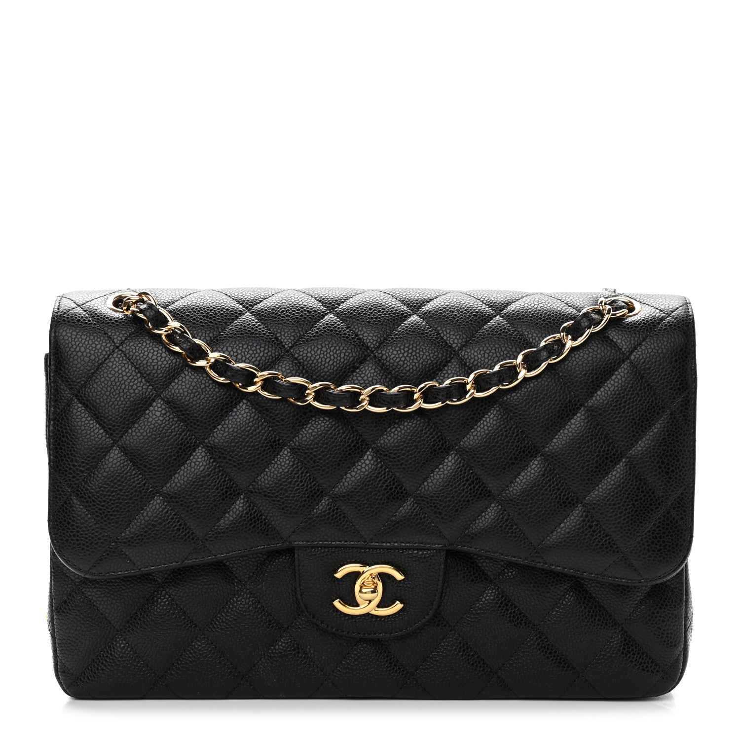 Chanel Caviar Quilted Jumbo Double Flap Black 1 of 9