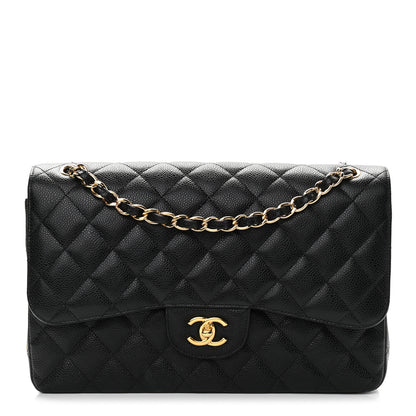 Chanel Caviar Quilted Jumbo Double Flap Black 1 of 9
