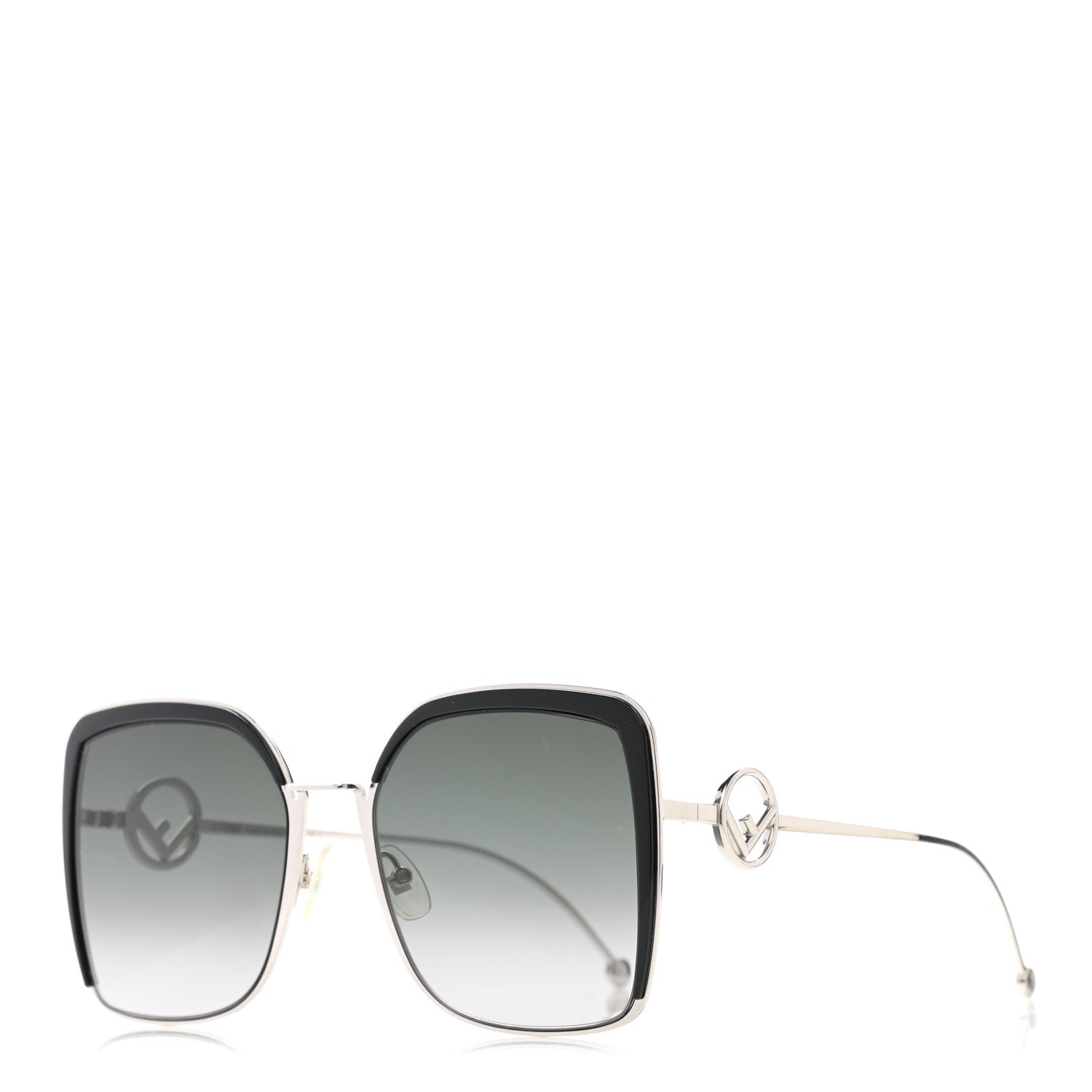 Fendi Metal Acetate F is Fendi Square Sunglasses FF 0294/S Silver 1 of 7