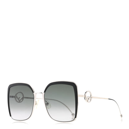 Fendi Metal Acetate F is Fendi Square Sunglasses FF 0294/S Silver 1 of 7