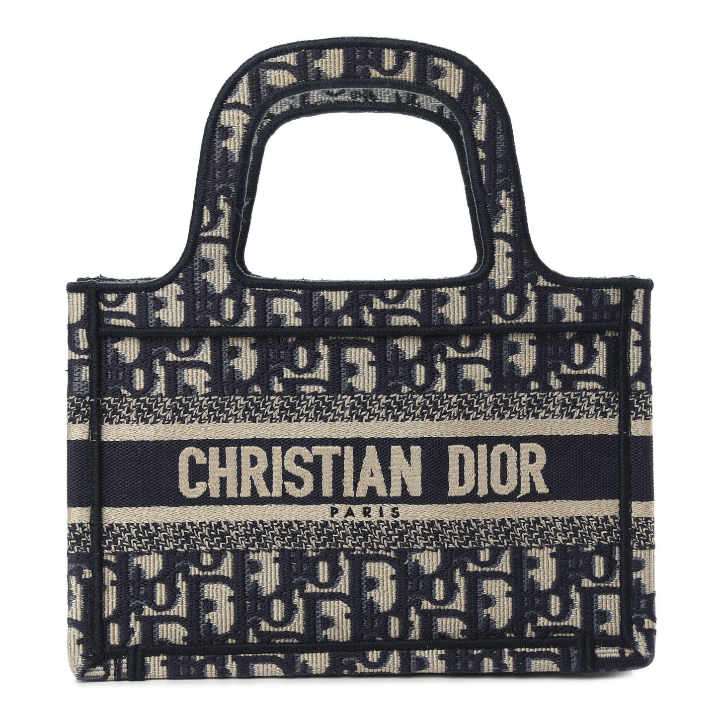 Oblique Mini Book Tote Blue Multicolor
