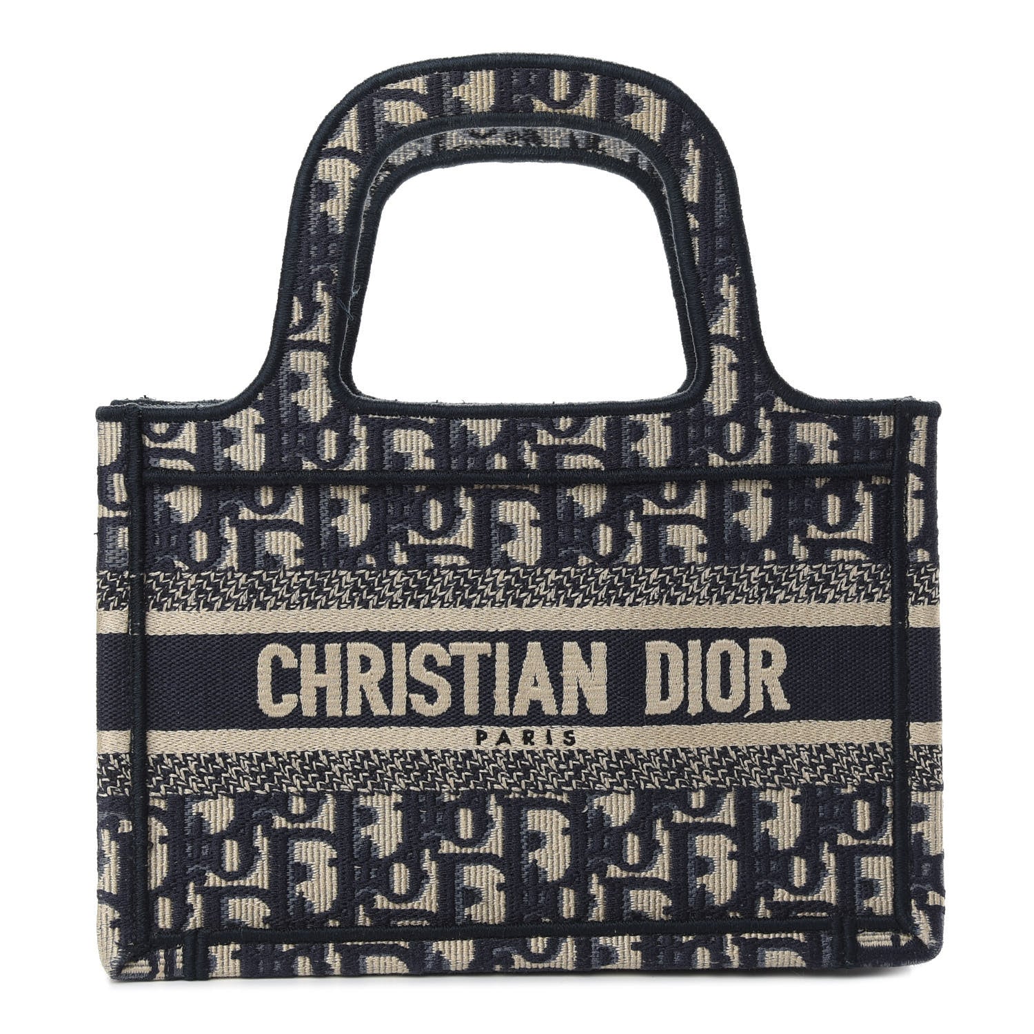 Christian Dior Oblique Mini Book Tote Blue Multicolor 1 of 9