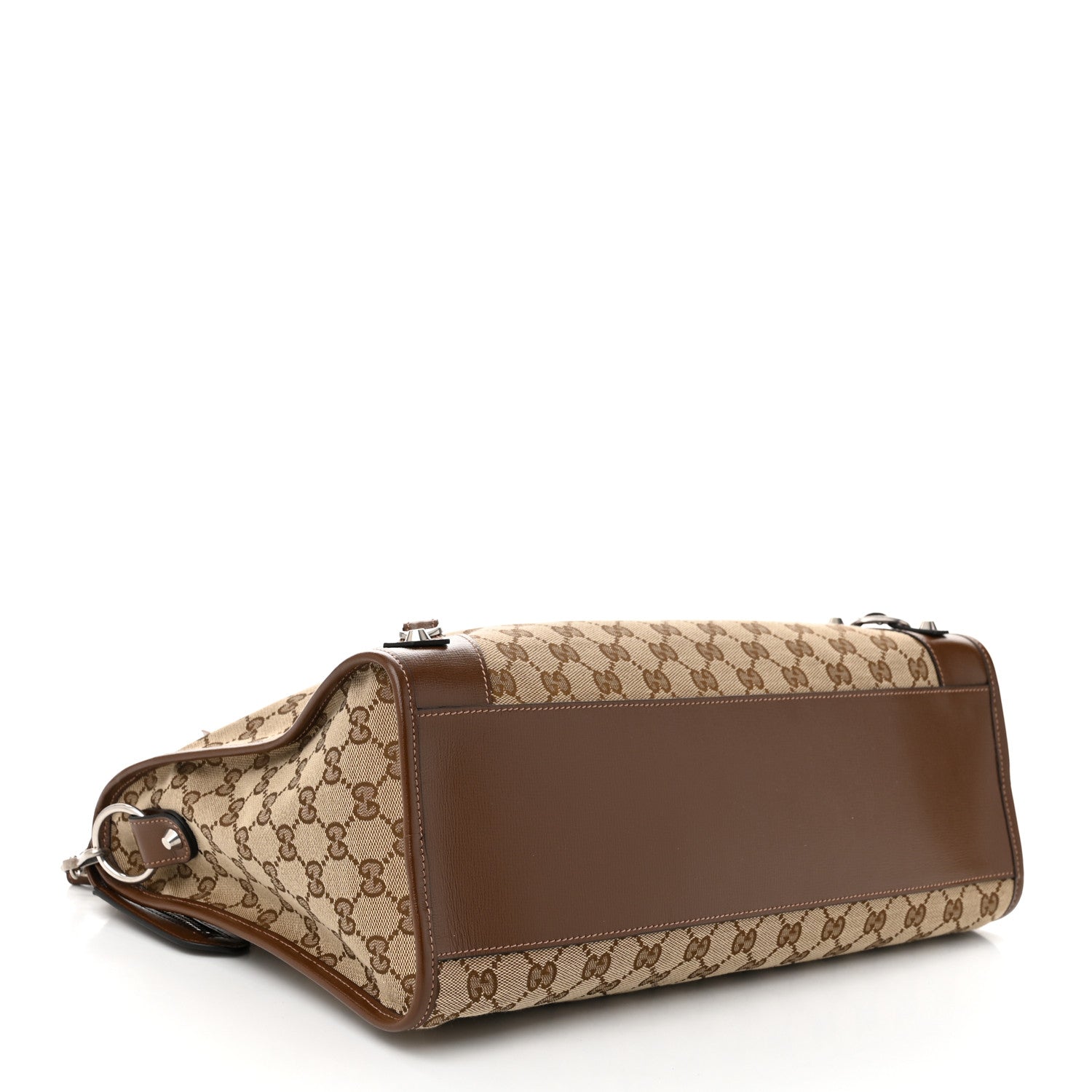 Balenciaga X GUCCI GG Monogram Azalea Calfskin Neo Classic Silver Hardware Medium City Beige Ebony Brown Sugar 5 of 11