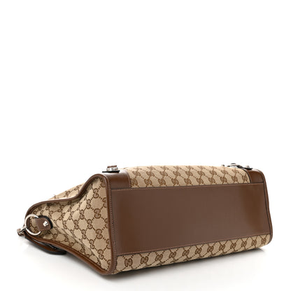 Balenciaga X GUCCI GG Monogram Azalea Calfskin Neo Classic Silver Hardware Medium City Beige Ebony Brown Sugar 5 of 11