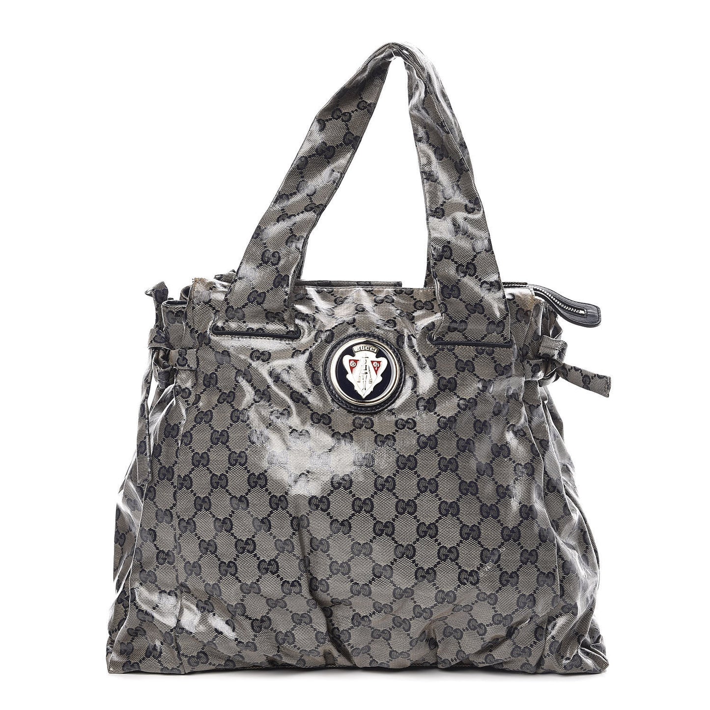 Crystal Monogram Hysteria Tote Navy Blue