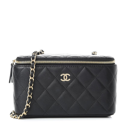 Chanel Caviar Quilted Small Vanity Case With Chain Black 1 of 10