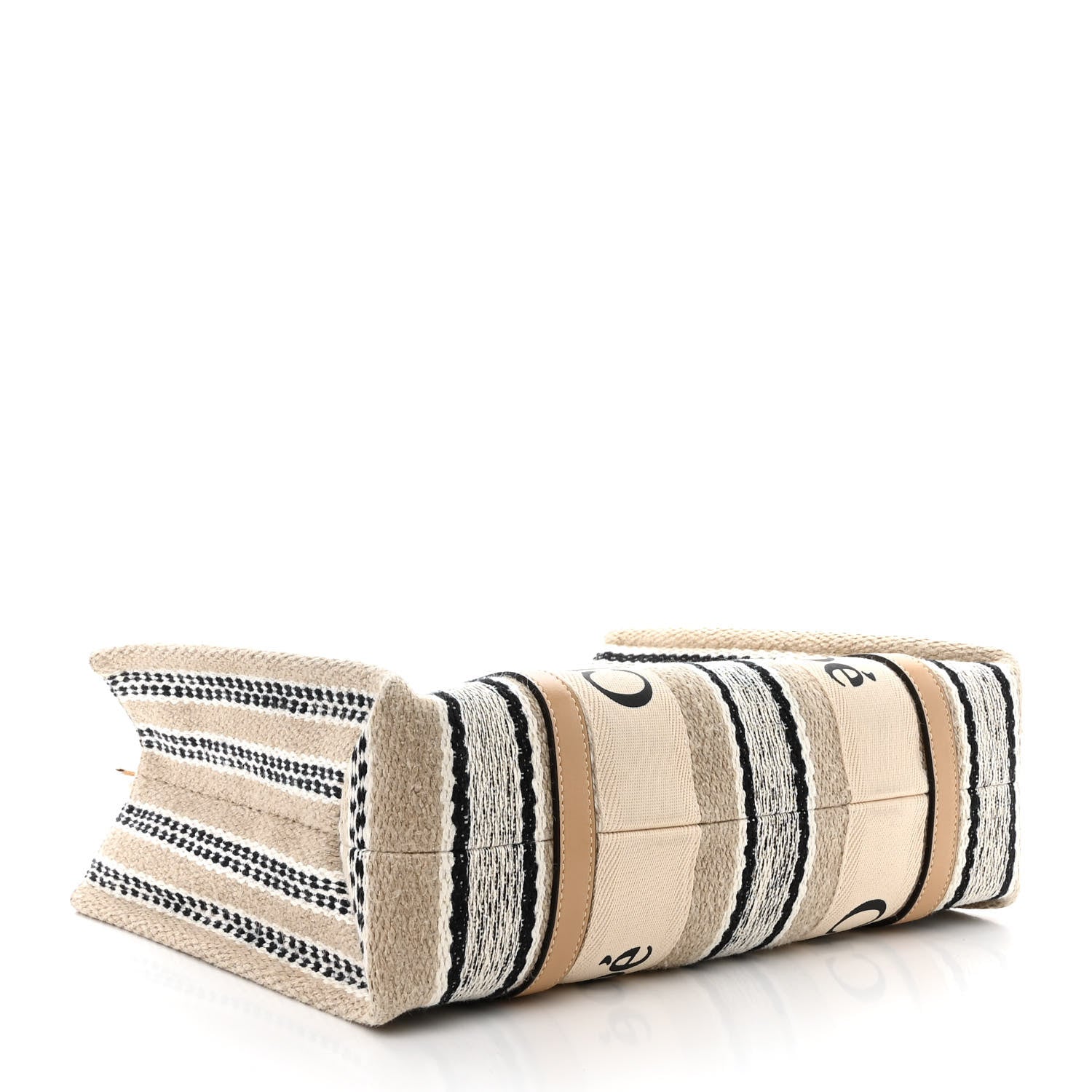 Chloe Knit Medium Woody Ribbon Tote Nude 4 of 10