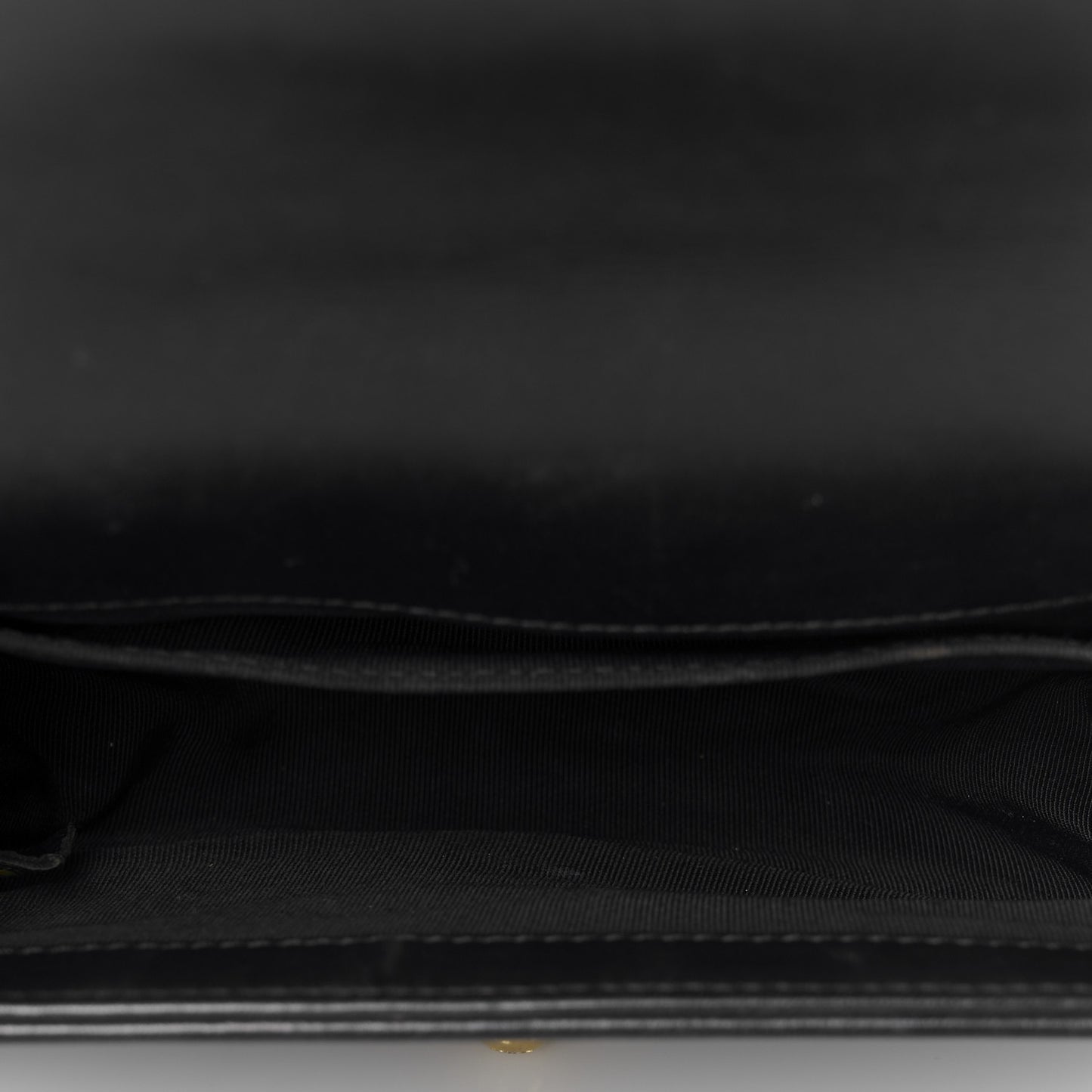Lambskin Quilted Small Boy Flap Black