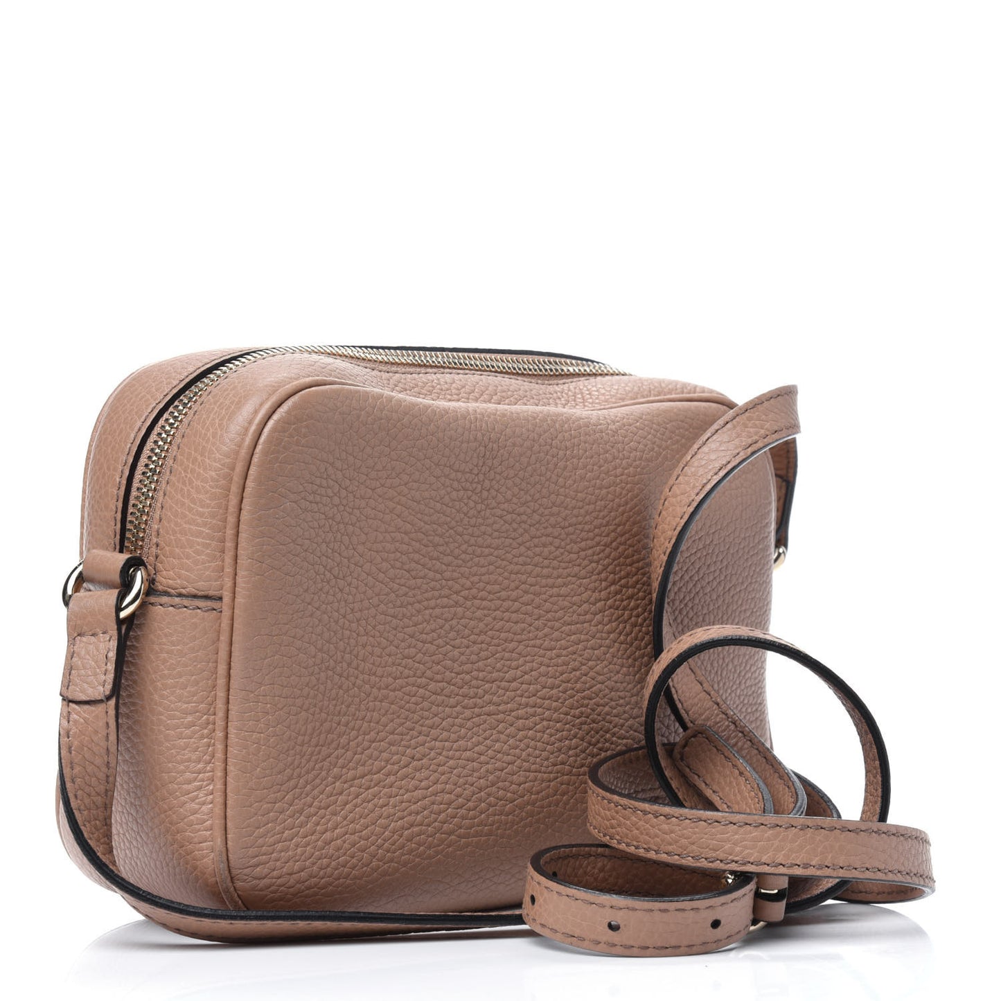 Pebbled Calfskin Small Soho Disco Bag Rose Beige