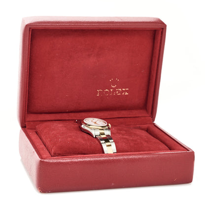 Rolex Stainless Steel 18K Yellow Gold 24mm Oyster Perpetual Watch White Roman 76183 5 of 5