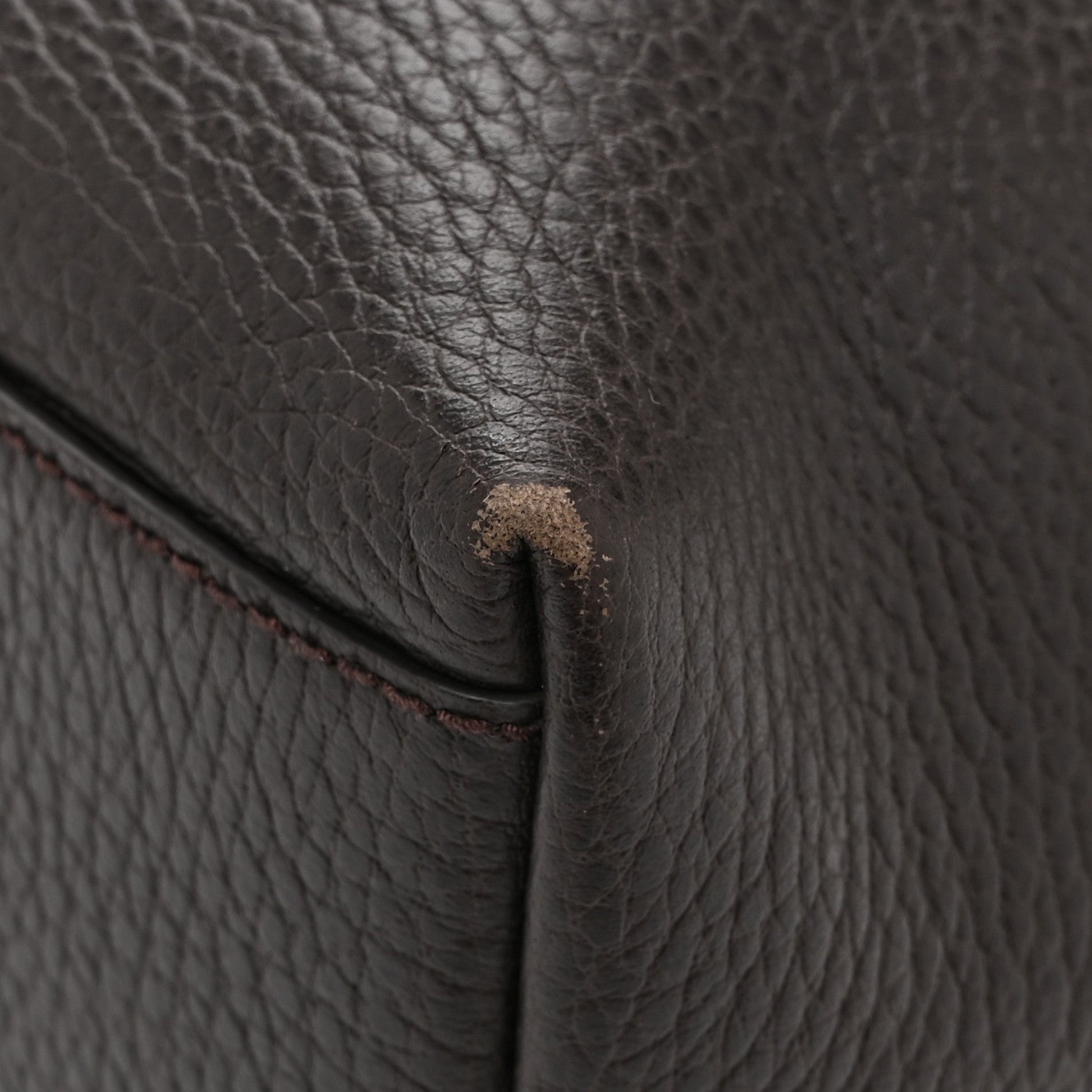 Gucci Calfskin Medium Braided Handle Gifford Tote Dark Brown 12 of 15