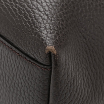 Gucci Calfskin Medium Braided Handle Gifford Tote Dark Brown 12 of 15