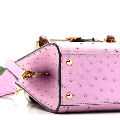 Gucci Ostrich Web Mini Diana Tote Bag Purple 8 of 9